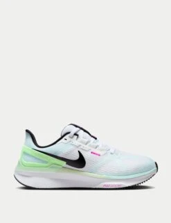 Nike Structure 25 Shoes - White/Black/Glacier Blue/Vapor Green