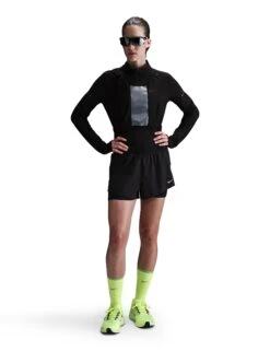 Nike Swift Dri-FIT Mid-Rise 2-in-1 Running Shorts - Black/Reflective Silver -The Sports Edit nike swift dri fit mid rise 2 in 1 running shorts black silver hj5376 010 6