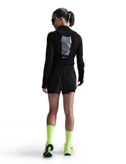 Nike Swift Dri-FIT Mid-Rise 2-in-1 Running Shorts - Black/Reflective Silver -The Sports Edit nike swift dri fit mid rise 2 in 1 running shorts black silver hj5376 010 7