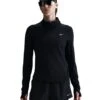 Nike Swift Dri-FIT UV 1/4-Zip Running Top - Black/Reflective Silver