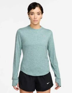 Nike Swift Dri-FIT UV Long-Sleeve Running Top - Cannon/Heather/Reflective Silver