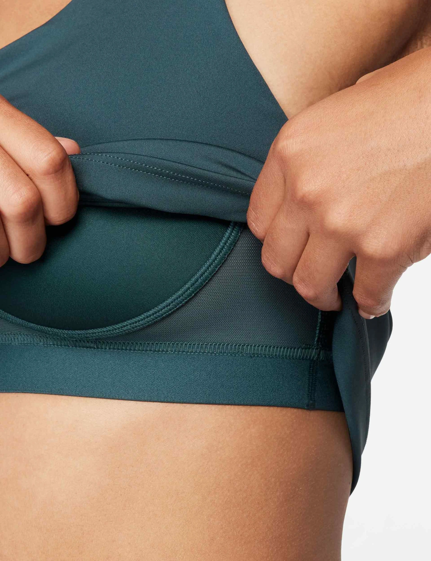 Nike Swoosh Bra Tank - Deep Jungle/White 7 Nike Swoosh Bra Tank - Deep Jungle/White - Image 5