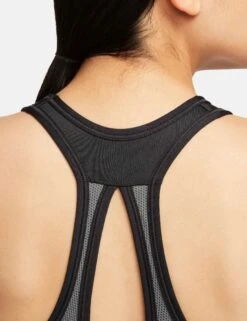 Nike Swoosh High Support Bra - Black/Iron Grey/White -The Sports Edit nike swoosh high support bra black grey white DX6815 010 4