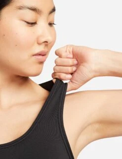 Nike Swoosh High Support Bra - Black/Iron Grey/White -The Sports Edit nike swoosh high support bra black grey white DX6815 010 5