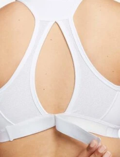 Nike Swoosh High Support Bra - White/Black -The Sports Edit nike swoosh high support bra white black DX6815 100 3