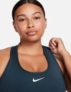 Nike Swoosh Medium Support Bra - Deep Jungle/White -The Sports Edit nike swoosh medium support bra jungle white dx6821 328 4