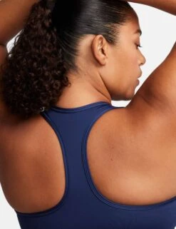 Nike Swoosh Medium Support Bra - Midnight Navy/White -The Sports Edit nike swoosh medium support bra navy white dx6821 410 4