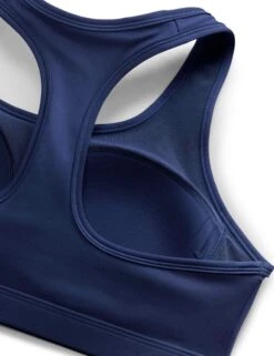 Nike Swoosh Medium Support Bra - Midnight Navy/White -The Sports Edit nike swoosh medium support bra navy white dx6821 410 6