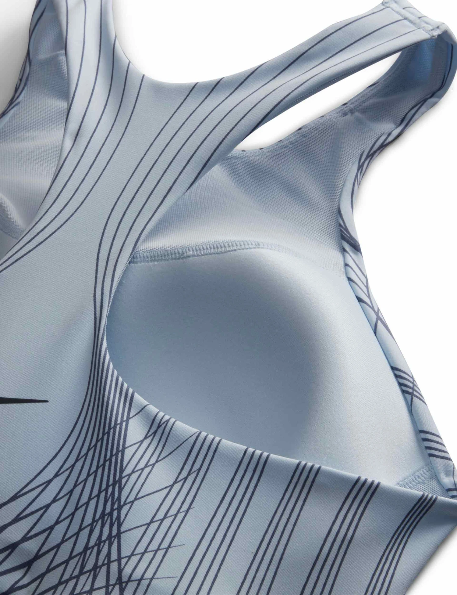Nike Swoosh Phoenix Sports Bra - Blue Tint/Diffused Blue 6 Nike Swoosh Phoenix Sports Bra - Blue Tint/Diffused Blue - Image 4