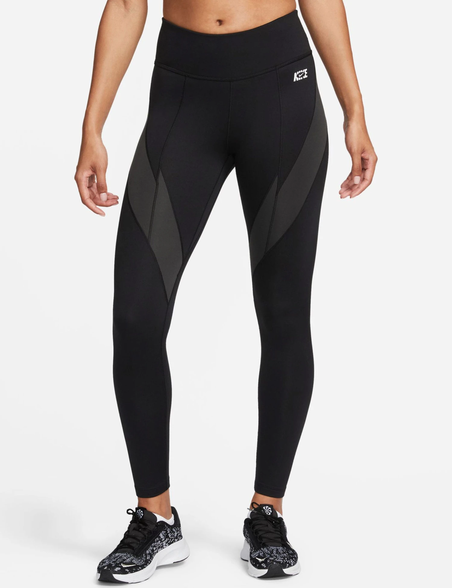 Nike Therma-FIT One Icon Clash Leggings - Black/Grey/White 3 Nike Therma-FIT One Icon Clash Leggings - Black/Grey/White