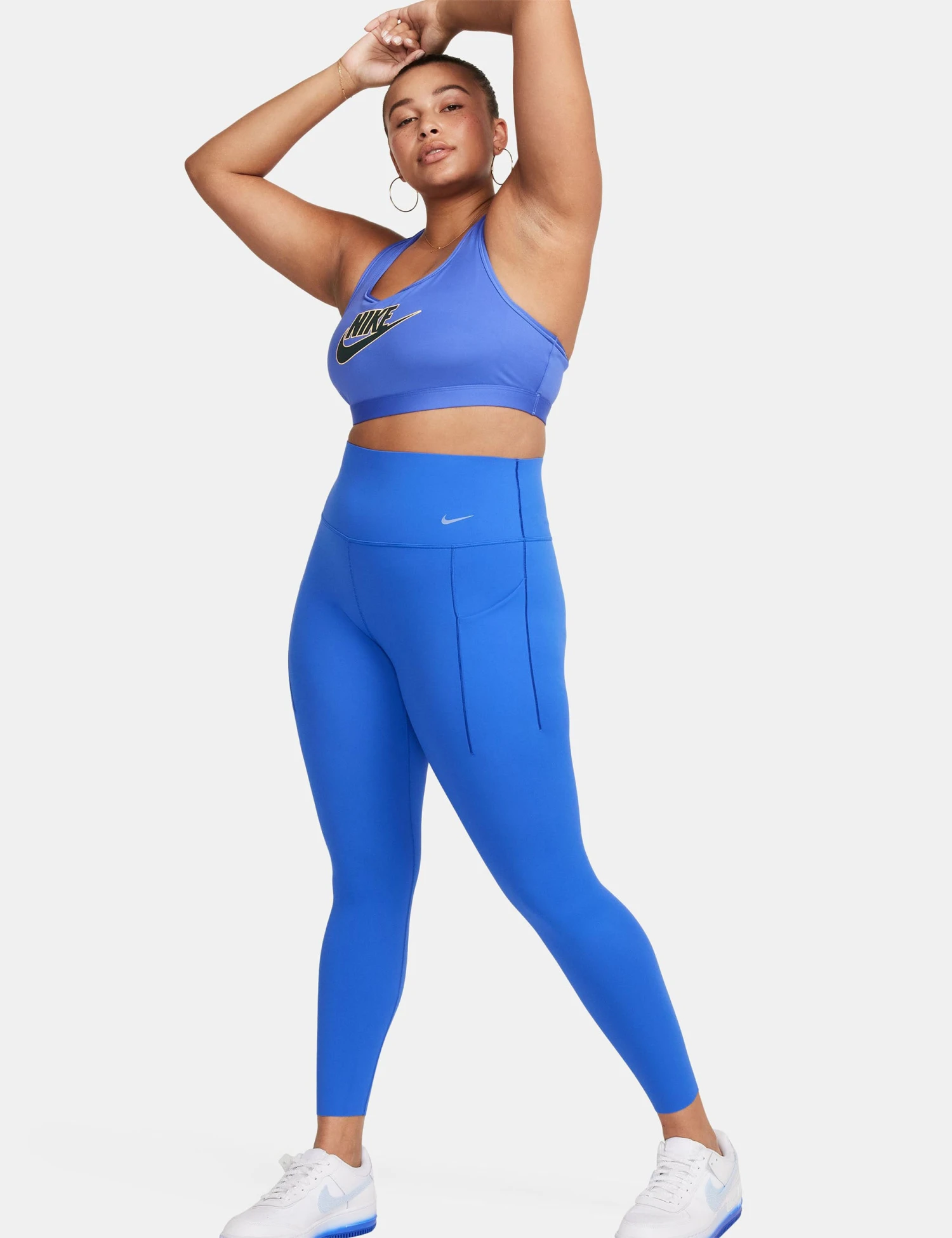 Nike Universa High Waisted 7/8 Leggings - Hyper Royal/Black 9 Nike Universa High Waisted 7/8 Leggings - Hyper Royal/Black - Image 7