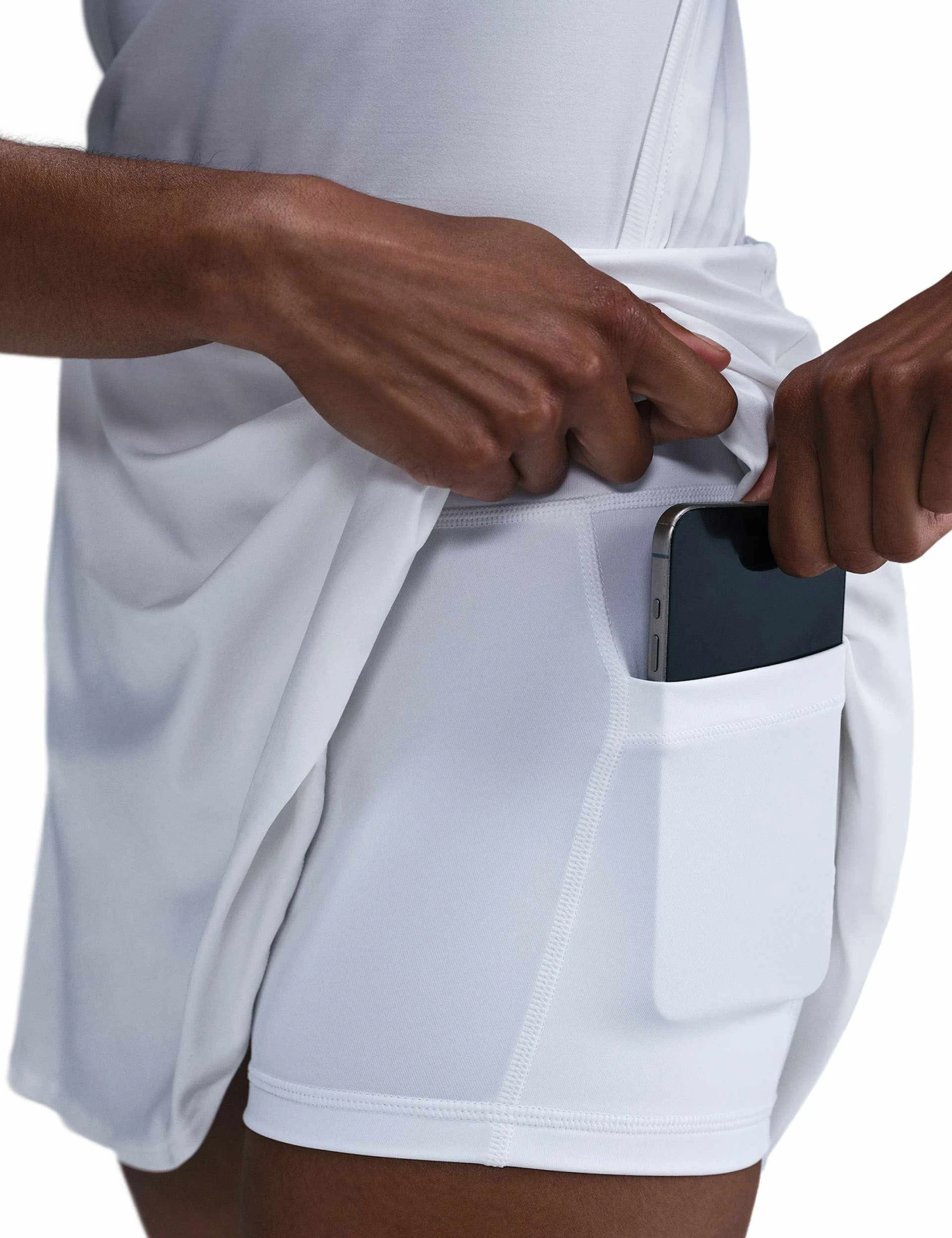 Nike Victory Dri-FIT Flouncy Tennis Skirt - White/Black 6 Nike Victory Dri-FIT Flouncy Tennis Skirt - White/Black - Image 4