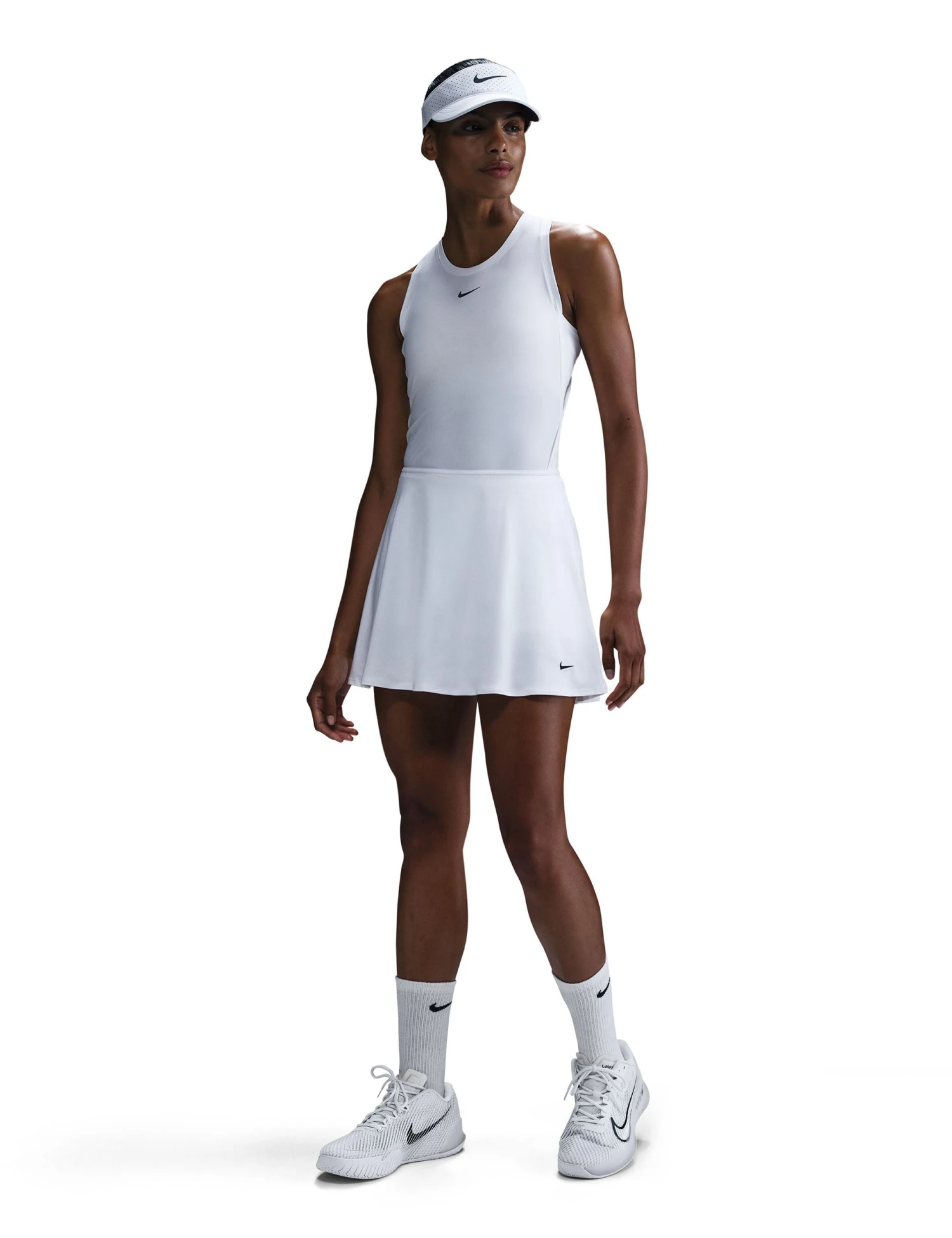 Nike Victory Dri-FIT Flouncy Tennis Skirt - White/Black 8 Nike Victory Dri-FIT Flouncy Tennis Skirt - White/Black - Image 6