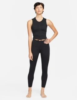 Nike Yoga Dri-FIT 7/8 Leggings - Black/Iron Grey 9 Nike Yoga Dri-FIT 7/8 Leggings - Black/Iron Grey -The Sports Edit nike yoga dri fit 7 8 leggings black grey DM7023 010 3