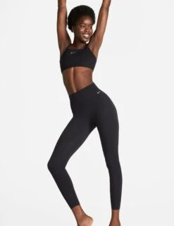 Nike Zenvy High Waisted 7/8 Leggings - Black -The Sports Edit nike zenvy high waisted 7 8 leggings black dq6015 010 8