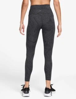 Nike Zenvy High Waisted 7/8 Printed Leggings - Black/Dark Smoke Grey -The Sports Edit nike zenvy high waisted 7 8 printed leggings black grey hv2462 010 2