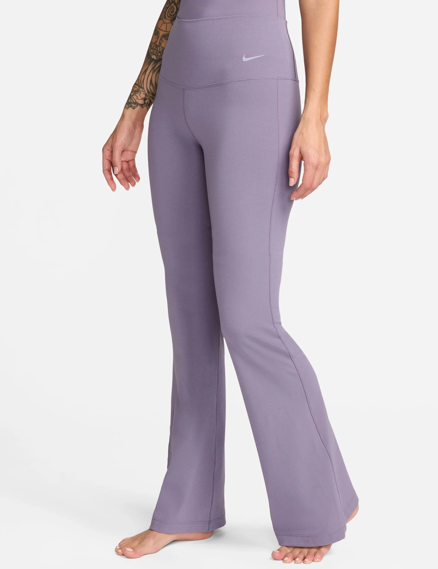 Nike Zenvy High Waisted Flared Leggings - Daybreak/Black 3 Nike Zenvy High Waisted Flared Leggings - Daybreak/Black