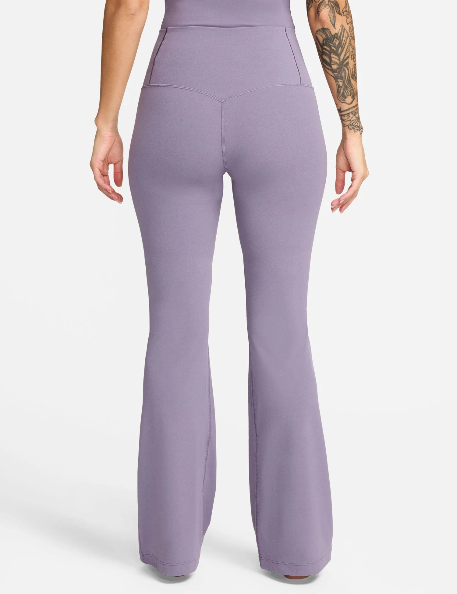 Nike Zenvy High Waisted Flared Leggings - Daybreak/Black 4 Nike Zenvy High Waisted Flared Leggings - Daybreak/Black - Image 2