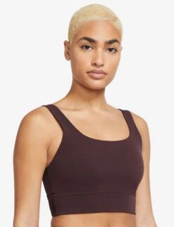 Nike Zenvy Longline Bra - Burgundy Crush/Sail