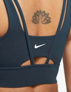 Nike Zenvy Longline Bra - Armory Navy/White -The Sports Edit nike zenvy longline bra navy white do6619 478 3