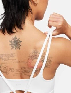 Nike Zenvy Strappy Sports Bra - White -The Sports Edit nike zenvy strappy sports bra white do6608 100 5
