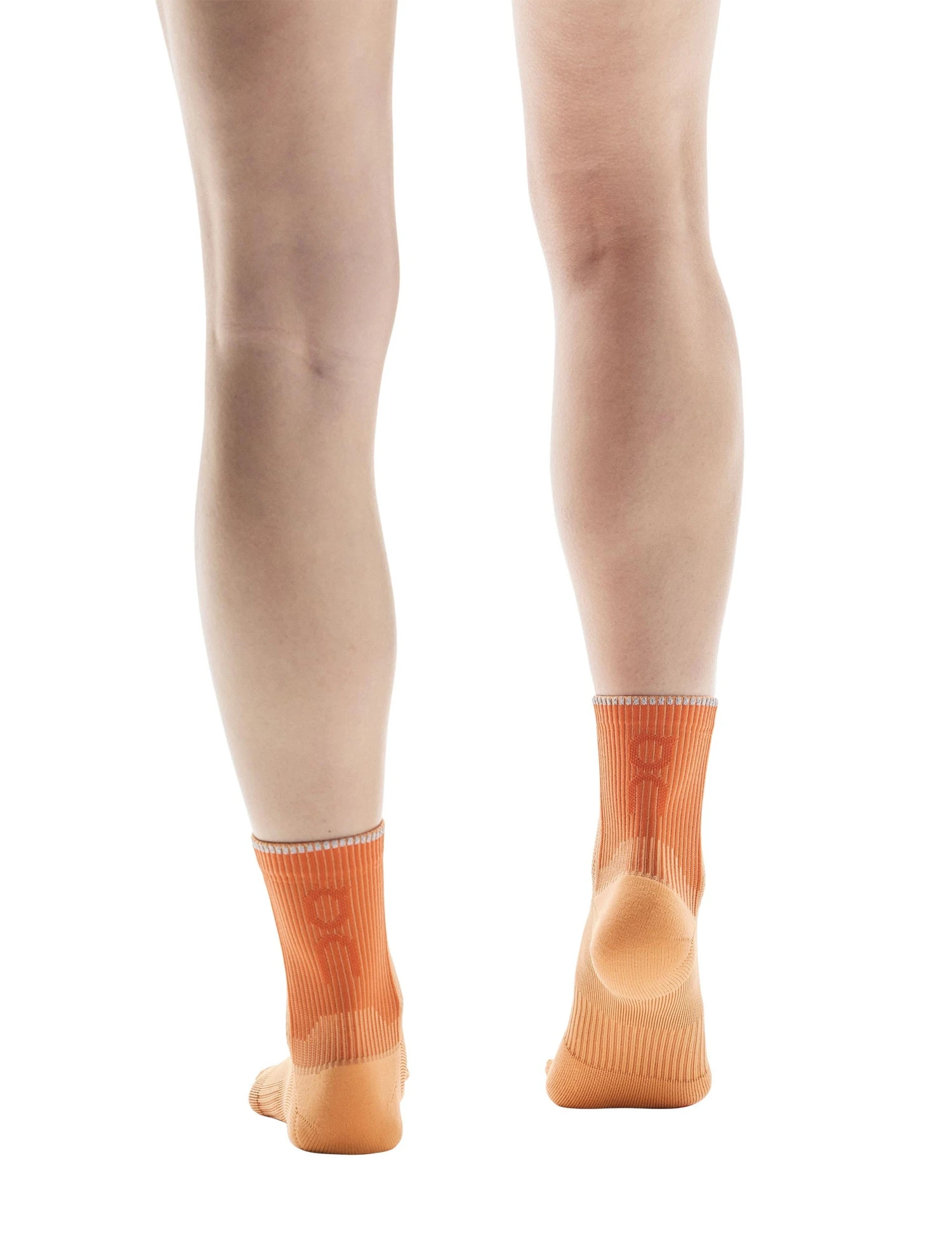 On Running Performance Run Sock Mid - Tangerine/Flame 6 On Running Performance Run Sock Mid - Tangerine/Flame - Image 4