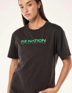 Aero Short Sleeve Tee - Caviar -The Sports Edit pe nation aero short sleeve tee caviar 243t329 4