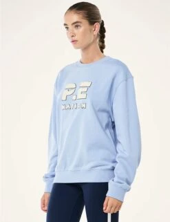 Heads Up Boucle Sweat - Dusty Blue -The Sports Edit pe nation heads up boucle sweat dusty blue 243f434 3