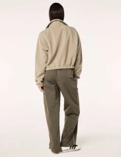 Shelter Sherpa Jacket - Oxford Tan -The Sports Edit pe nation shelter sherpa jacket oxford tan 251j095 4