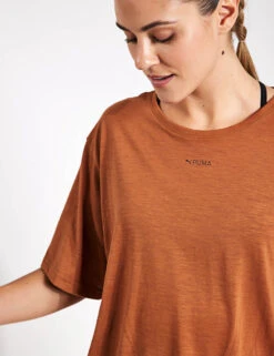 Puma Fit Oversized Tee - Teak -The Sports Edit puma WOMEN S GRAPHIC OVERSIZED PUMA FIT TEE 52511581 Teak 0023
