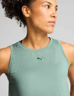 Puma Cloudspun Sleeveless Tank - Green Moon Heather -The Sports Edit puma cloudspun sleeveless tank green moon heather 52577230 3