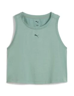 Puma Cloudspun Sleeveless Tank - Green Moon Heather -The Sports Edit puma cloudspun sleeveless tank green moon heather 52577230 6