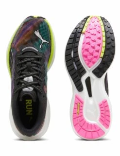 Puma Deviate NITRO 2 Shoes - Black/Lime Pow/Poison Pink -The Sports Edit puma deviate nitro 2 shoes black lime pink 380077 01 2