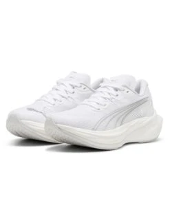 Puma Deviate NITRO 3 Running Shoes - White/Feather Grey/Silver -The Sports Edit puma deviate nitro 3 running shoes white feather grey silver 30970810 3