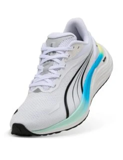 Puma Electrify NITRO 4 Running Shoes - White/Mint Melt/Speed Blue -The Sports Edit puma electrify nitro 4 running shoes white mint blue 31078813 3