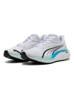 Puma Electrify NITRO 4 Running Shoes - White/Mint Melt/Speed Blue -The Sports Edit puma electrify nitro 4 running shoes white mint blue 31078813 5