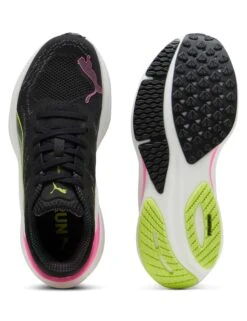 Puma Magnify NITRO 2 Shoes - Black/Lime Pow/Poison Pink -The Sports Edit puma magnify nitro 2 shoes black lime pink 380079 01 2