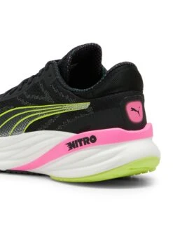 Puma Magnify NITRO 2 Shoes - Black/Lime Pow/Poison Pink -The Sports Edit puma magnify nitro 2 shoes black lime pink 380079 01 6