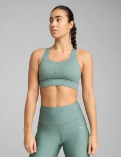 Puma PWRbreathe Run Bra - Green Moon