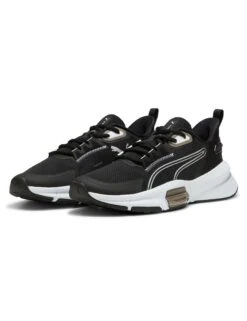 Puma PWRFrame TR 3 Shoes - Black/Silver/White -The Sports Edit puma pwrframe tr 3 shoes black silver white 379560 01 2