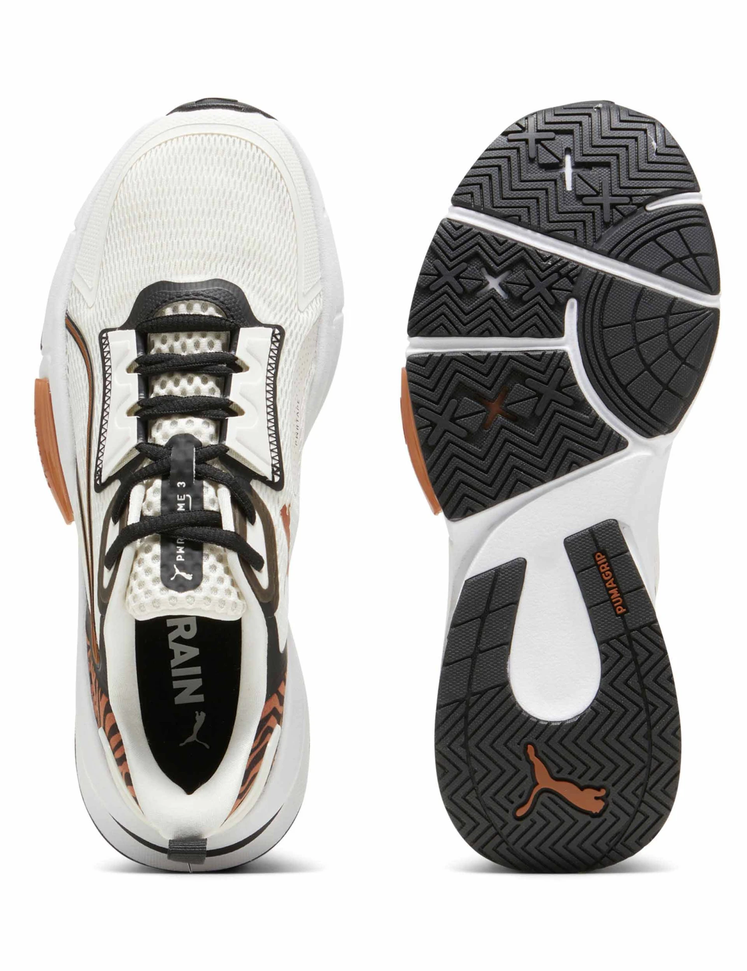 Puma PWRFrame TR 3 Shoes - Warm White/Black/Teak 6 Puma PWRFrame TR 3 Shoes - Warm White/Black/Teak - Image 4