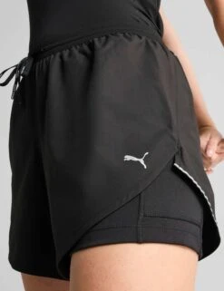 Puma Run Ultraweave 2-in-1 4" Shorts - Black -The Sports Edit puma run ultraweave 2 in 1 4in shorts black 52666601 3