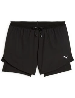 Puma Run Ultraweave 2-in-1 4" Shorts - Black -The Sports Edit puma run ultraweave 2 in 1 4in shorts black 52666601 6