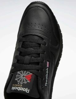 Reebok Classic Leather Shoes - Core Black/Pure Grey 5 -The Sports Edit reebok classic leather shoes black grey 100008497 2