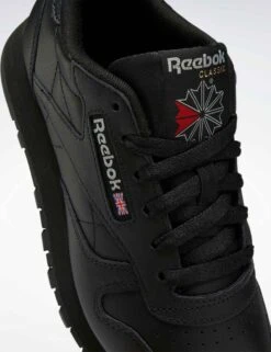 Reebok Classic Leather Shoes - Core Black/Pure Grey 5 -The Sports Edit reebok classic leather shoes black grey 100008497 3