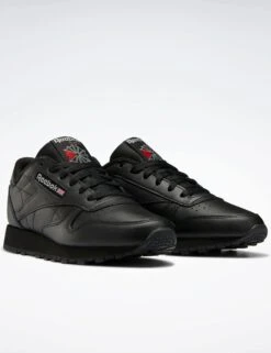 Reebok Classic Leather Shoes - Core Black/Pure Grey 5 -The Sports Edit reebok classic leather shoes black grey 100008497 4