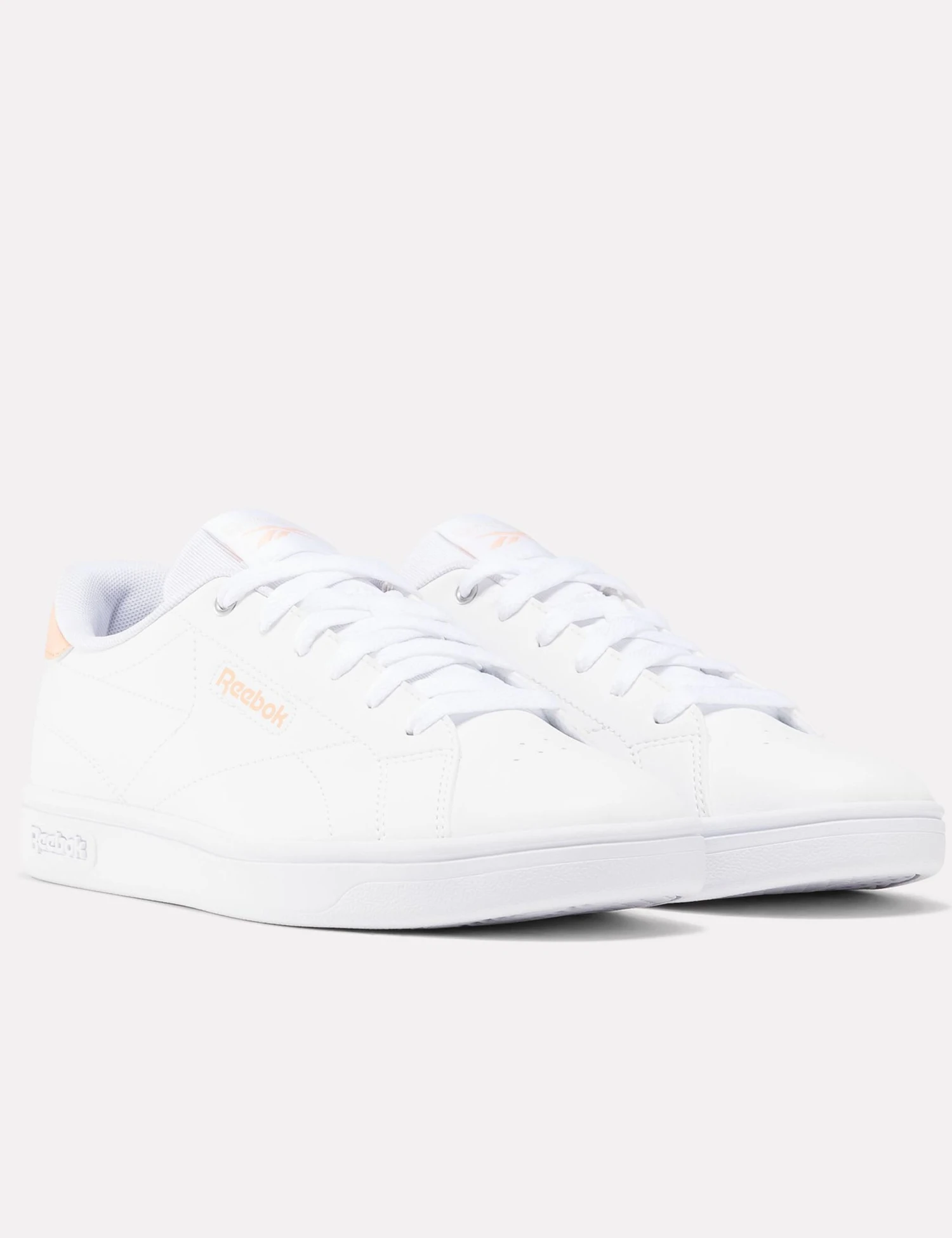 Reebok Court Clean Sneakers - Cloud White/Peach Glow/Blush 8 Reebok Court Clean Sneakers - Cloud White/Peach Glow/Blush - Image 6
