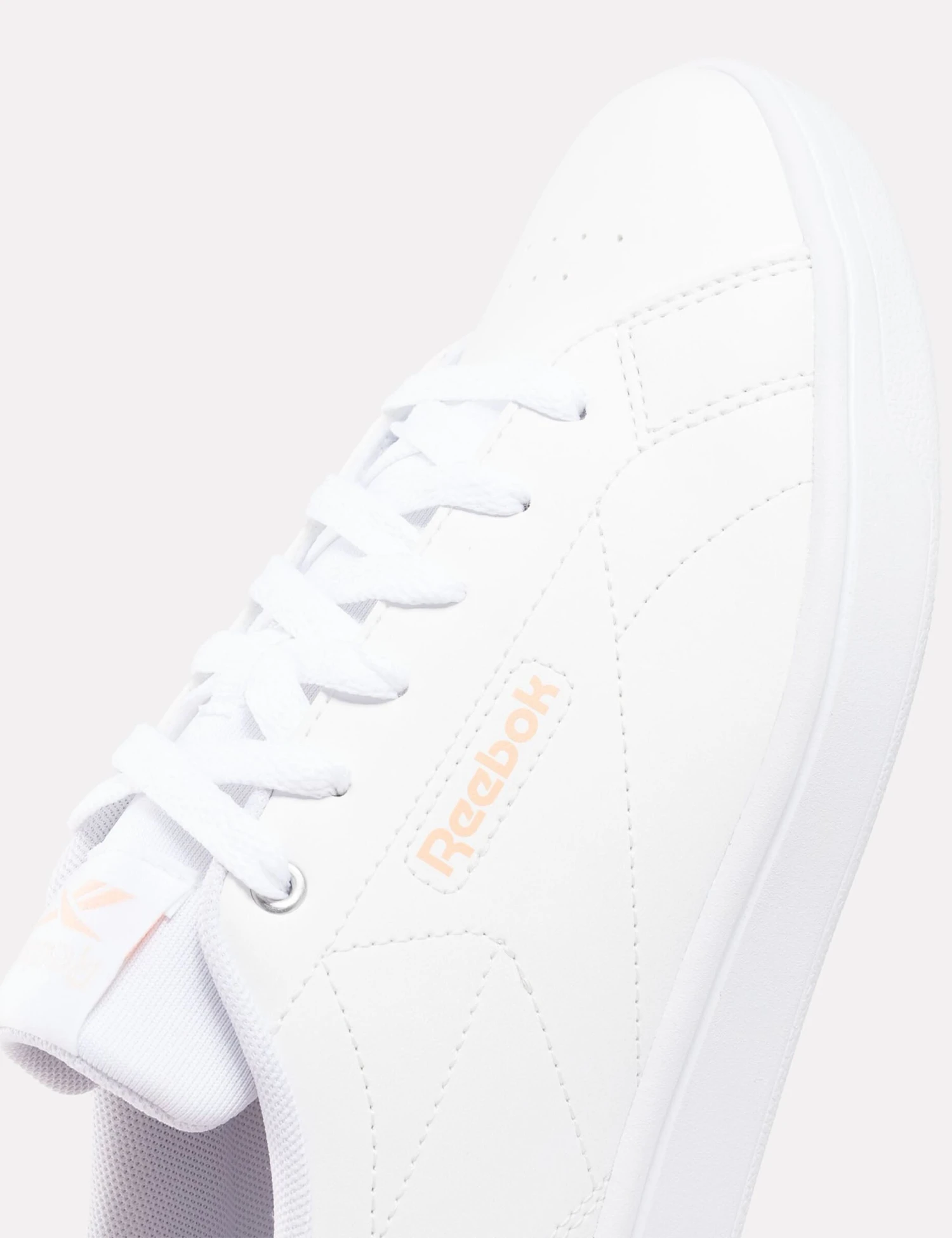 Reebok Court Clean Sneakers - Cloud White/Peach Glow/Blush 5 Reebok Court Clean Sneakers - Cloud White/Peach Glow/Blush - Image 3
