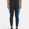 Reebok Lux High Waisted Legging - Black/Kinetic Blue