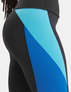 Reebok Lux High Waisted Legging - Black/Kinetic Blue -The Sports Edit reebok lux hw legging black kinetic blue 100075365 3